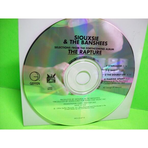 Siouxsie & The Banshees ‎Selections From Album The Rapture CD Promo Post-Punk - Picture 2 of 3